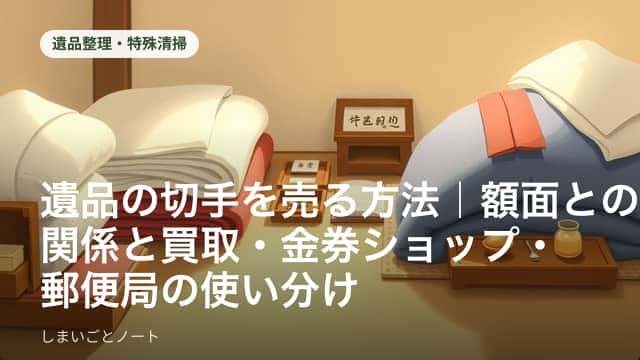 ストックブックとシートの記念切手、封筒に入ったバラ切手が机の上に並んでいる様子